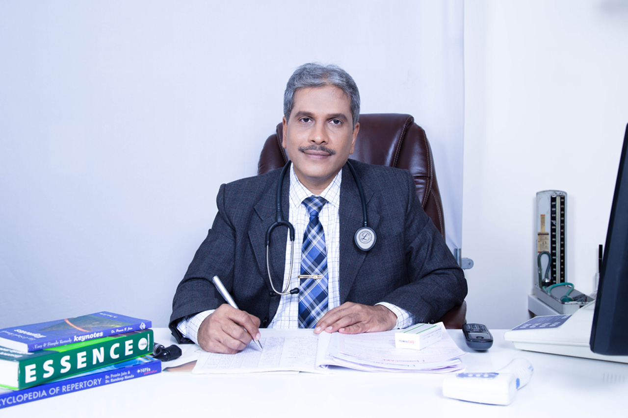 Dr Pravin Jain at Homoeocare Clinic