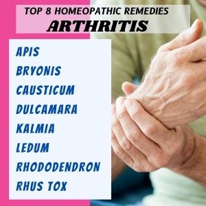 Top 8 Homeopathic medicines for Arthritis